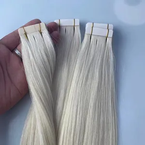 Invisible European 100% Raw Human Hair Extension Natural Tape in Virgin Hair Extensions Wholesale Supplier Hair Extensions