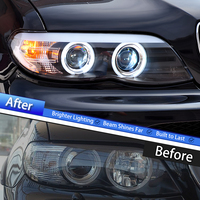 Ensemble de phares LED KGKB pour BMW X5 E53 3.0i 4.4i 4.8is 2003-2006, mise à niveau Angel Eyes DRL, double lentille, clignotant, Plug and Play