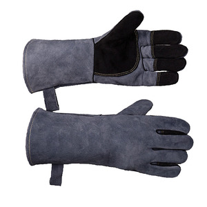 <span class=keywords><strong>Gants</strong></span> imperméables résistants à la chaleur <span class=keywords><strong>pour</strong></span> <span class=keywords><strong>barbecue</strong></span> et cheminée, en cuir <span class=keywords><strong>de</strong></span> vache épais, avec doublure en coton, <span class=keywords><strong>protection</strong></span> des doigts et <span class=keywords><strong>de</strong></span> la paume - Product Image 3