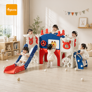 Castillo de Aventuras para Niños, Columpio Interior para Bebés, Tobogán para Niños Pequeños, Centro de Actividades con Tobogán <span class=keywords><strong>y</strong></span> Columpio para Niños - Product Image 1