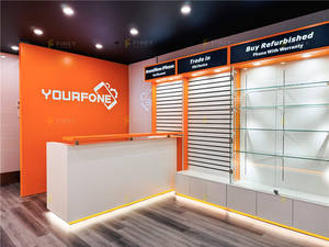 Negozio di accessori per cellulari con chiusura a chiave su misura negozio di riparazione elettronica vetrina vetrina per telefono cellulare con chiusura a chiave - Product Image 2