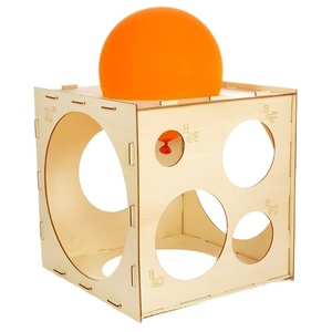 Boîte en <span class=keywords><strong>bois</strong></span> pour mesurer la taille des ballons, règle pliable DIY - Product Image 5