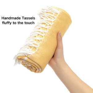 Toalla Turca Peshtemal 100% Algodón con Borlas, Ligera, de Secado Rápido, para Playa, con Logotipo Personalizado, para Hammam, Baño, <span class=keywords><strong>Piscina</strong></span> y Viajes - Product Image 6