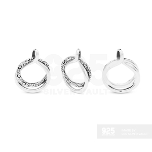 สร้อยคอจี้รูปวงกลมคู่สลับกัน ดีไซน์โดดเด่น สวยงามแบบงานฝีมือ ราคาสุดหรู - Product Image 2