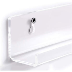 6 Pezzi Mensole Fluttuanti Moderne in Acrilico Trasparente Nero, Spessore 3mm, Supporto <span class=keywords><strong>da</strong></span> Parete per Dischi, Espositore per Camera <span class=keywords><strong>da</strong></span> Letto e Soggiorno, <span class=keywords><strong>Porta</strong></span> Riviste - Product Image 5