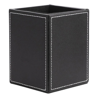 Porte-stylos et crayons en cuir PU avec rangement pour tasses, organisateur de bureau, table, papeterie, pour porte-pinceaux de maquillage, tasses