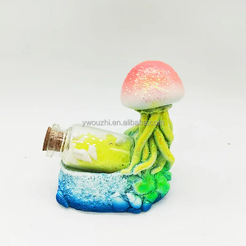Latest Resin Crafts Ornaments Wholesale Worldwide Beaches Souvenir Gifts Ocean Jellyfish Polyresin Sculpture