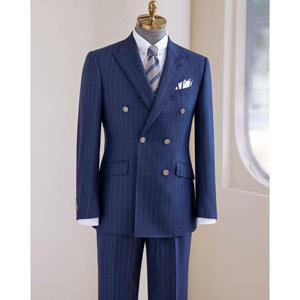 Мужской формальный зеленый Свадебный костюм новый дизайн половина холст весенний стиль антистатический комплект с плоской передней - Product Image 2