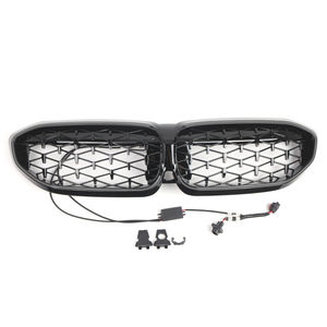 Parachoques delantero riñón brillo negro/cromo negro diamante rejilla con luz LED para BMW <span class=keywords><strong>3</strong></span> Series G20 18-22 51138072085 51138072086 - Product Image 3