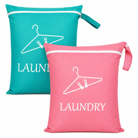 Sac de voyage portable en tissu Oxford pour le linge, lavable, léger, avec fermeture éclair et poignée, idéal pour les voyages, la gym et la natation