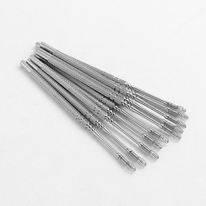 Limpiador de oídos de acero inoxidable, color oro rosa y negro, limpiador de oídos giratorio, limpiador de oídos con resorte, disponible en stock de fábrica. - Product Image 4