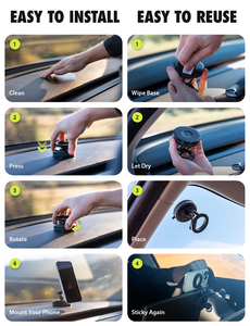 Original Factory Strong Magnets Car Mobile Stand Universal 360 <b>Rotating</b> Vacuum Car Mobile Phone Holder Magnetic Car Phone Holder - Product Image 4