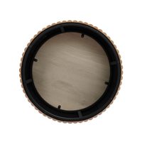 Ensemble de tables basses gigognes Combohome, 2 tables d'appoint modernes avec base cannelée, plateau en verre et bambou, style minimaliste pour salon