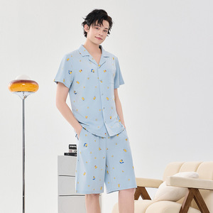<span class=keywords><strong>Cotone</strong></span> modale Casual da <span class=keywords><strong>donna</strong></span> primavera estate pigiama stampa floreale manica corta <span class=keywords><strong>vestiti</strong></span> per la casa con bottone elastico in vita Design ODM - Product Image 5