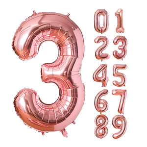16Inch Nhôm Wedding Rose Gold 16 ''Số Thư Bóng Bay Sinh Nhật - Product Image 1