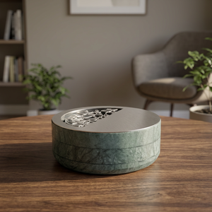 Quemador de Incienso de Madera de Acacia y Resina Ecológica Premium, Elegante, Hecho a Mano, Moderno, con Aroma a Flor de Azahar - Product Image 1