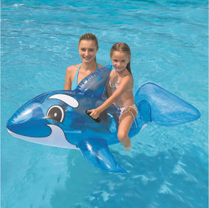 Cama Flotante Inflable JOSEN de PVC con Diseño de Tiburón Negro, Ballena Azul y Cocodrilo Grande para Adultos, para Jugar en el Agua al Aire Libre - Product Image 3