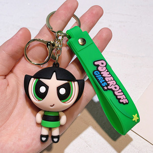 Portachiavi in gomma PP delle <span class=keywords><strong>Powerpuff</strong></span> Girls, con motivo animale carino, delicato regalo di compleanno, ciondolo decorativo per borsa - Product Image 5
