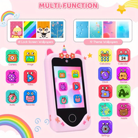 Téléphones de jeu, téléphones mobiles S5, smartphone pour enfants, appareil photo HD, téléphone avec appareil photo pour enfants, écran tactile, cadeau de Noël avec une carte 32 Go