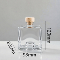 Luxe 500ml vierkante super-flint glazen fles met aangepaste doosverpakking Whisky Vodka Brandy Sterkedrank Lege likeurfles Groothandel
