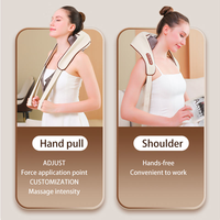 Masseur portable pour le cou et les épaules, têtes de massage par pétrissage profond, réglages ajustables, appareil ergonomique portable pour la relaxation, USB