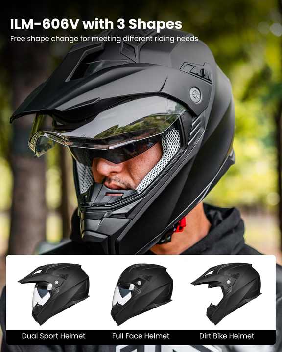 Dirtbike Helmets For Men ILM Off Road Motorcycle Dual Sport Helmet