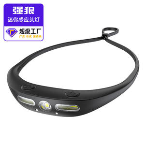 Lampe frontale Strong Wolf Cob 2000 mAh rechargeable, réglable, pour cyclisme en extérieur, haute intensité, en silicone, pour course nocturne - Product Image 2