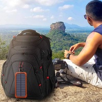 Batterie externe solaire étanche 20000mAh, chargeur portable double USB, lampe torche LED, SOS, batterie de secours pour extérieur, vente en gros OEM