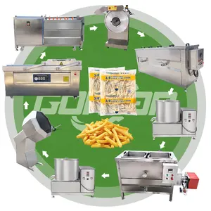 Máquina semiautomática de producción de patatas fritas a pequeña escala, máquina para hacer chips de línea de productos