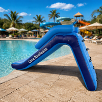 Toboggan aquatique gonflable pour yacht, toboggan flottant en PVC pour quai de bateau, toboggan aquatique gonflable pour divertissement en piscine de yacht
