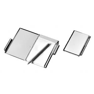 Blocco memo tascabile liscio 60X85mm con supporto in metallo per appunti e slot per penna per l'organizzazione della scrivania - Product Image 1