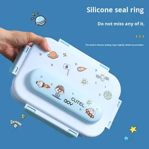 Lonchera Térmica Hermética de Acero Inoxidable, Apta para Microondas, para Niños, Portátil, con Bolsa para Alimentos - Product Image 3