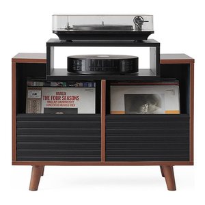 Mobile HI FI OSLO 800 Noir et Noyer (80cm) NOROSVI80ABSWN - Product Image 2