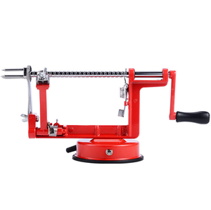 Éplucheur, trancheur et dénoyauteur manuel pour pommes et pommes de terre, en acier inoxydable, robuste, avec base à ventouse, écologique - Product Image 2