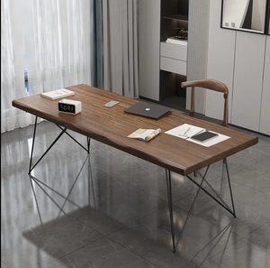 Scrivania per <span class=keywords><strong>Computer</strong></span> in Ferro Massiccio, Tavolo Moderno Semplice a Due Postazioni, Scrivania Nordica di Lusso Leggero per Ufficio - Product Image 1