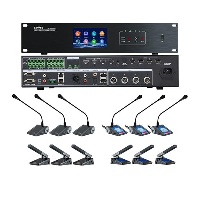 5G WiFi Wireless Gooseneck Conference Microphone System with Voting Function Chairman/Delegate Unit 3 Year Warranty