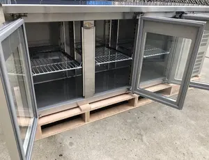 3 Glass Doors Underbench Showcase Refrigerator /workbench Freezer/undercounter Chiller/cooler Cabinet