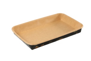 Boîte en papier kraft marron et <span class=keywords><strong>momiji</strong></span> SM7-1107, plateau à sushi à emporter avec couvercle en PET pour aliments – Prix usine de gros - Product Image 2