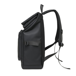 Cross-border Custom leather-film roll-top <b>backpack</b>, outdoor casual short-trip roll-top large-capacity <b>backpack</b>. - Product Image 2