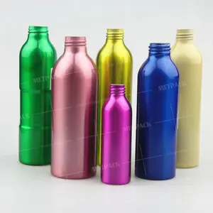 लक्जरी पुनर्नवीनीकरण 300 मिलीलीटर 400 मिलीलीटर 500 मिलीलीटर रंगीन एल्यूमीनियम स्प्रे बोतल 4 औंस बोतल दैनिक उपयोग के लिए कस्टम रंग स्प्रे