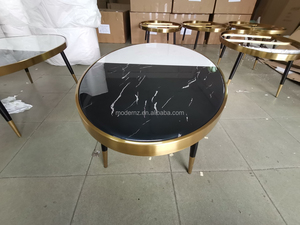 <strong>Mid</strong> <strong>century</strong> Luxury Modern Style French Calcutta Viola Marble Country Sintered Stone Oval Stone Coffee <strong>Table</strong> for Living Room - Product Image 5