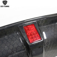DCR TUNING Nouveau kit de diffuseur arrière en fibre de carbone nid d'abeille 3K noir brillant avec LED pour Infiniti Q50/Q50S 2014-2017