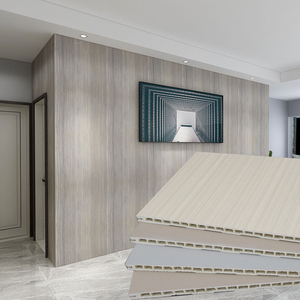 Dekorasi Interior terstruktur dekorasi TV PVC latar belakang kayu bambu Panel dinding terintegrasi serat gratis sampel kantor rumah Modern - Product Image 1