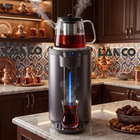 Distributeur d'eau LANCO, samovar, bouilloire à thé, chauffe-eau turc, bouilloire électrique numérique avec fonction maintien au chaud