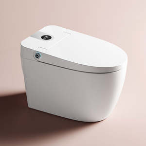 2025 nouveau bidet multifonctionnel personnalisé au sol nouveau siège intelligent <span class=keywords><strong>WC</strong></span> chauffant Type P maison hôtel toilette intelligente - Product Image 3