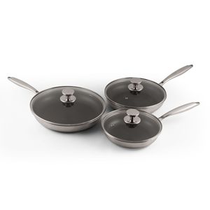 Personnalisé 304 Acier Inoxydable Nid D'abeille Antiadhésif Poêle À Frire Universel <span class=keywords><strong>Induction</strong></span> Cuisinière À Gaz Costume Ustensiles De Cuisine pour Steak - Product Image 6