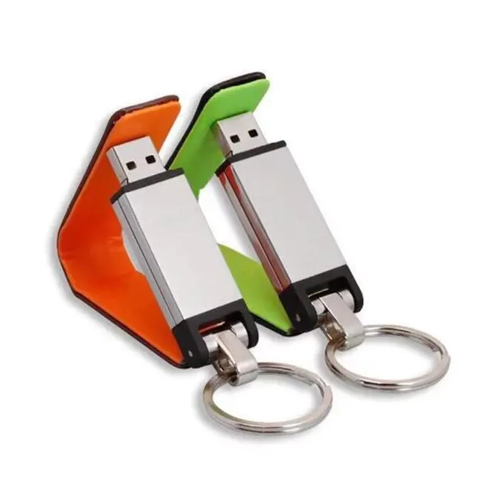 128GB U-disk Flash Drives USB Leather Case U Disk Mobile USB Flash Drive Business Customized Logo Colorfully Opp Bag