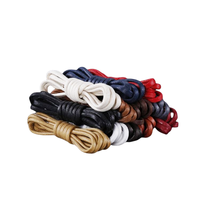 Lacets de chaussures en cuir de qualité 2.5mm de large 50-180cm lacets ronds en coton et corde cirée en 11 couleurs pour chaussures en cuir