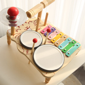 Offre Spéciale : Support de Tambour Multifonctionnel en Bois Coloré pour Chat, Jouet d'Éveil Musical pour Enfants et Bébés - Product Image 6