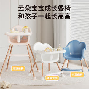 เก้าอี้สูงสำหรับเด็กทารก ดีไซน์รูปแอปเปิ้ลอเนกประสงค์ ปรับได้ตามการเติบโต 0-12 เดือน ใช้ได้ทั้งเด็กชายและเด็กหญิง ขาไม้สีขาว - Product Image 4